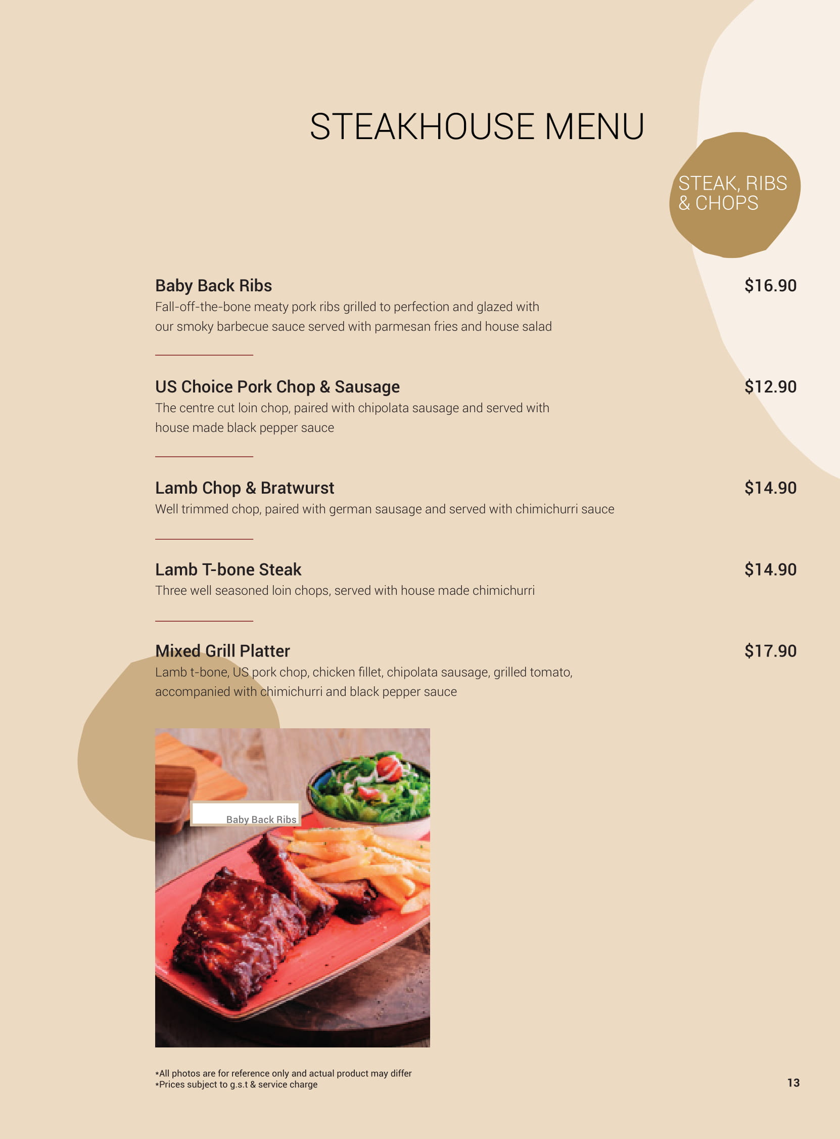 s menu
