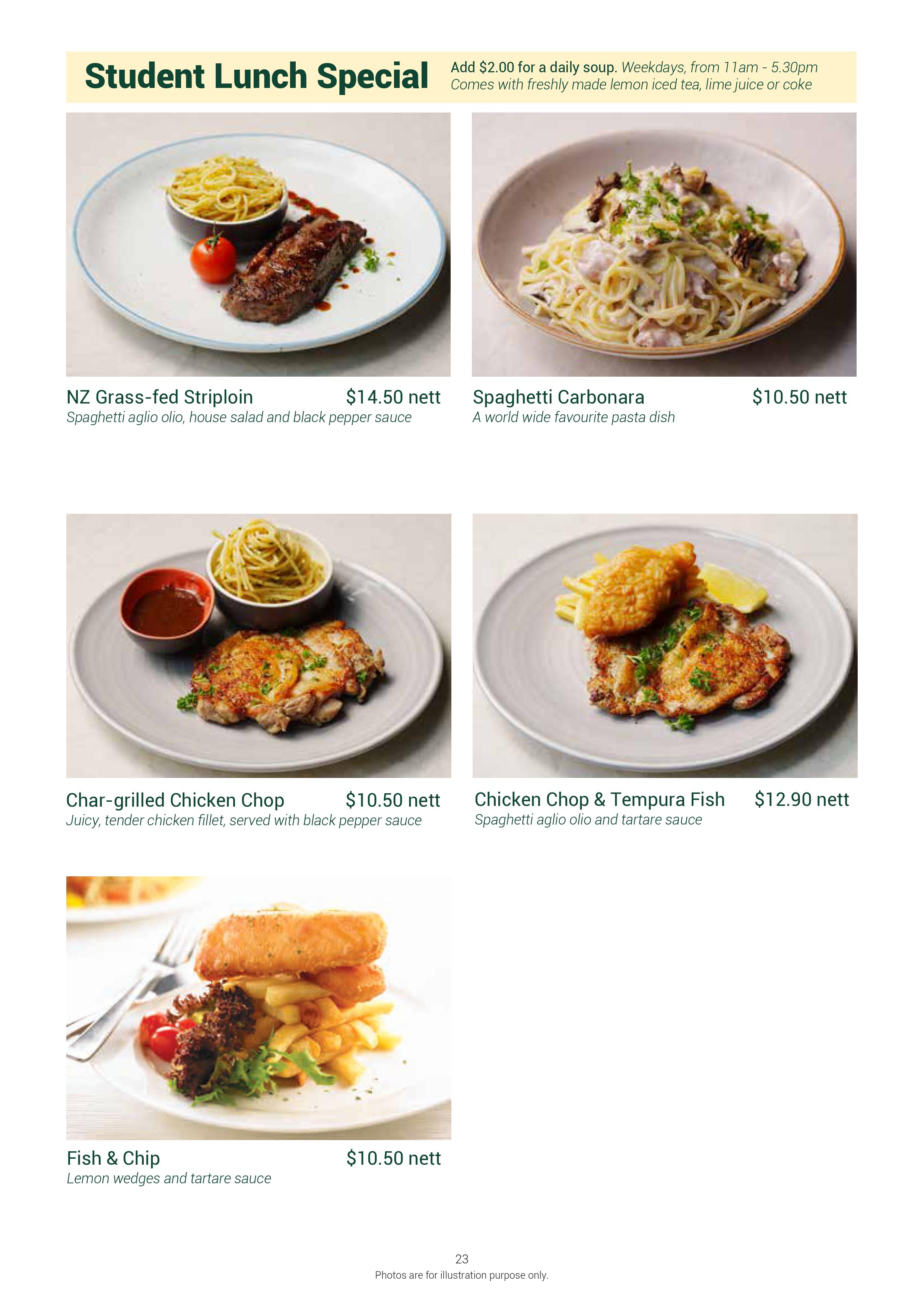 Cafe & Grill Menu Hot Tomato Singapore Restaurant