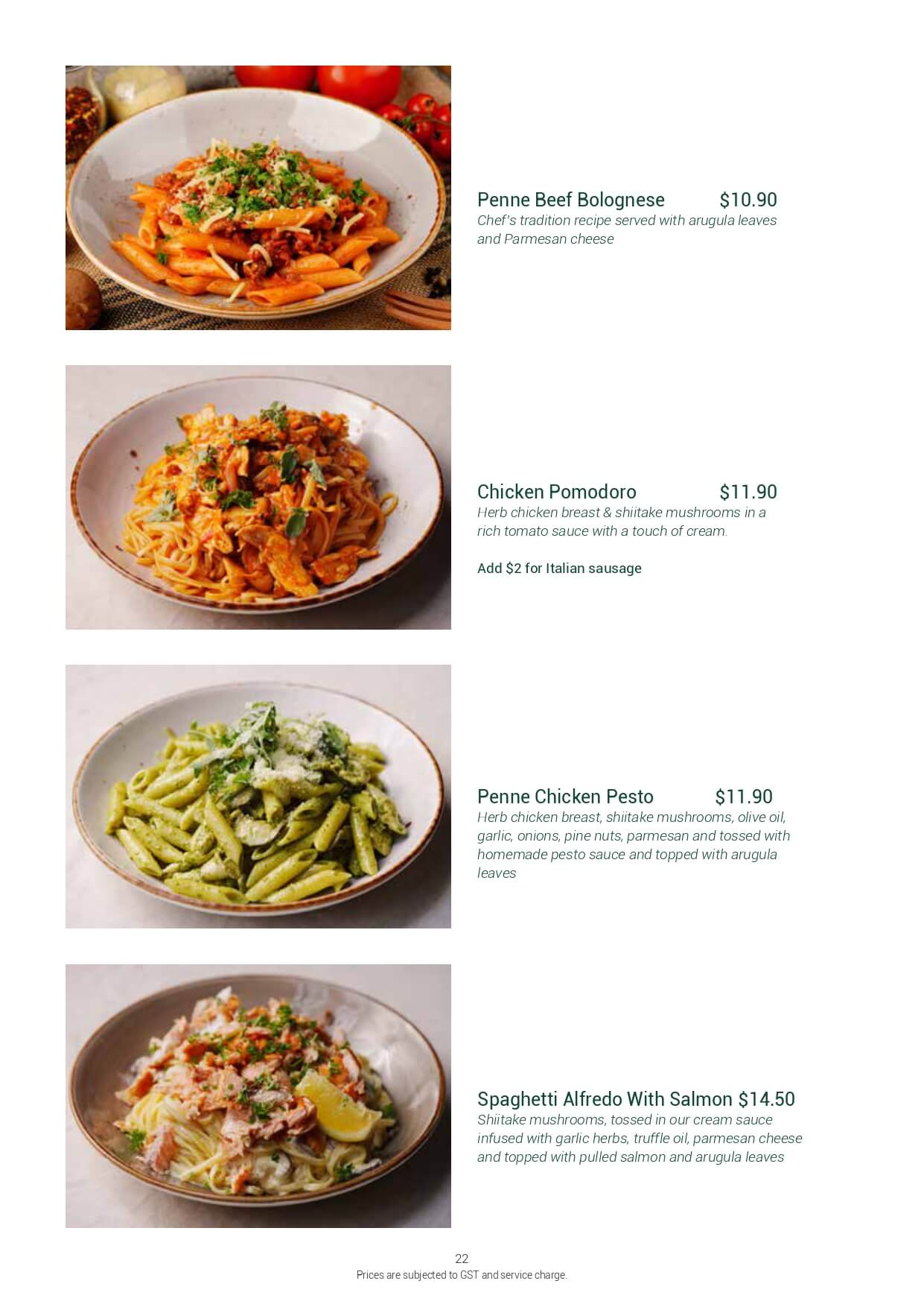 Cafe Grill Menu Hot Tomato Singapore Restaurant